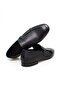 Black Color Laceless Genuine Leather Men's Shoes - 2