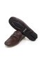 Brown Laceless Genuine Leather Men's Shoes - 3