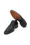 Black Color Lace-Up Genuine Leather Men's Shoes - 3