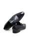 Dark Blue Color Laceless Genuine Leather Men's Shoes - 2