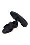 Black Color Laceless Genuine Leather Men's Shoes - 3
