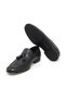 Black Color Laceless Genuine Leather Men's Shoes - 3
