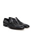 Black Color Laceless Genuine Leather Leather Sole Men's Shoes