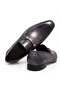 Gray Color Laceless Genuine Leather Leather Sole Men's Shoes - 2