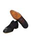 Black Color Lace-Up Genuine Leather Suede Leather Sole Men's Shoes - 3