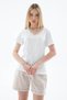 V-Neck White Women's T-Shirt 26Y0478K1