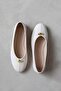 Brett Women's Accessory Detail Leather Ballerina Beige