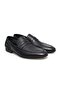 Black Color Laceless Genuine Leather Men's Shoes