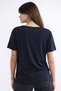V-Neck Navy Blue Women's Blouse 26Y0021K1 - 4
