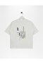 Boy's White Back Printed Oversize Short Sleeve T-Shirt - 3