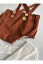 Brown Baby Romper, Summer Cotton Baby Jumpsuit - 3