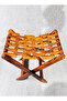 Wooden Sitting Stool with Brass Work – Foldable 18 Inch Stool – Handmade Decorative Seat for Home - 4