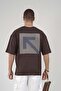 Men's Oversize Fit T-Shirt with Mesh Back and Print Detail
