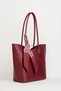 Women's Camellia Burgundy Scarf and Organizer Gift Snap Closure Handbag and Shoulder Bag - 3