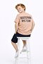 New Season Boys' Skateboard Text Printed T-Shirt Shorts Set for Ages 6-14 - 4
