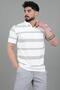 Double Color Striped Lapel Collar T-Shirt Gp 1042_30494