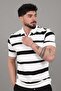 Double Color Striped Lapel Collar T-Shirt Gp 1042_30494 - 4
