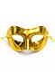 Metalized Shiny Party Mask Gold Gold Color 16X7 cm - 2