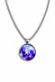 Unisex Metal Purple Galaxy Patterned Round Keychain for Women and Men - 4