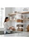 Set of 6 30 Liter (30X6) Horizontal Food Storage Containers with Plastic Locking Lids Kitchen Interior-Exterior Organizer - 6