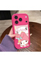 Pink Red Silicone Case Compatible with iPhone 17 Pro Max/18 Pro Max Shockproof Camera Protection - 4