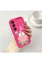 Samsung Galaxy S25 Fe Compatible Pink Red Silicone Case Shockproof Camera Protection - 2