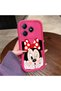 Realme C63 4G/C61 Compatible Pink Red Silicone Case Shockproof Camera Protection - 4