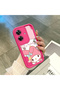 Realme Note 60 Compatible Pink Red Silicone Case Shockproof Camera Protection - 3