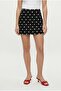 Women's Polka Shorts Lined Black Polka Dot Woven Mini Skirt - 4