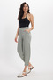 Women's Relax Fit Comfortable Cut Elastic Waist Soft Textured Double Pocket Khaki Trousers - 4