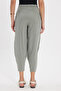 Women's Relax Fit Comfortable Cut Elastic Waist Soft Textured Double Pocket Khaki Trousers - 6