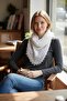 Knitted Spider Web Patterned Triangular Tassel Shoulder Shawl