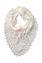 Knitted Spider Web Patterned Triangular Tassel Shoulder Shawl - 2