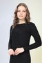 Women's Long Dress, Round Neck, Back Zipper, Long Sleeve, Lined Stylish Evening Dress - 6