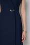 Double-Breasted Midi Dress with Metal Accessories - 5