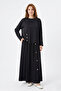 Saphire Set with Snap Detail Accessories on Blouse and Skirt 956 Black