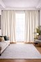 Velvet Chenille Background Curtain with Extra Foam Single Wing Living Room Ecru