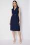Double-Breasted Midi Dress with Metal Accessories