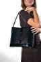 5945 Black Patent Leather Print Women's Shoulder Bag - 2