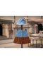 Girl's denim and woven fabric blend pleated skirt - 4