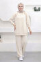 6076 - Stylish Comfortable Modal Fabric Button Detailed Loose Women's Suit - 2