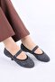 Magali Black Suede Women's Flat Shoes Ballet Flats - 2