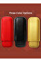 Premium Leather Cigar Case 2 Cigars Holder Cigar Case Gold - 5