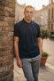Regular Size Plain Knit Polo Collar Easy-Iron Short Sleeve T-Shirt