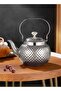 1.2L Teapot, stainless steel teapot, silver color, with a stainless steel tea drain