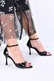 Marmion Black Patent Leather Thin Heeled Women's Shoes
