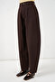 6689 Women's High Waist Baggy Jeans - Brown - 2
