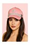 Pink Color Hat with Silver Stones and Letters (Send the Letter You Want)
