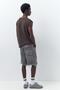 Düz kesim denim bermuda şort - 5