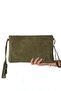 Morden Khaki Suede Genuine Leather Women's Clutch Bag - 4